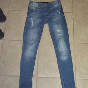 Destroyed medium wash jeans